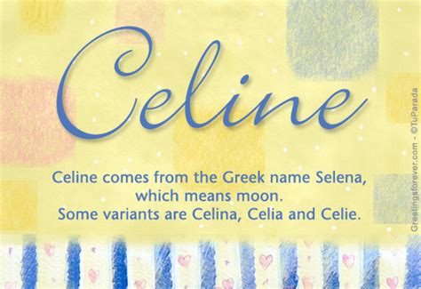 celine name bedeutung|Name Celine .